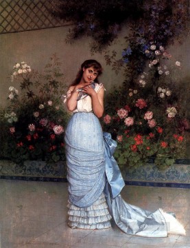 Auguste Toulmouche Painting - An Elegant Beauty woman Auguste Toulmouche